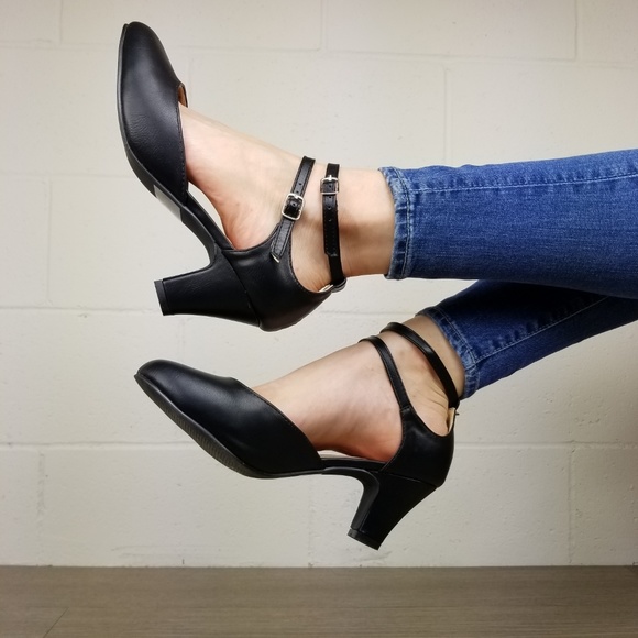 Black Rockabilly Vintage Style Shoes - Picture 8 of 8